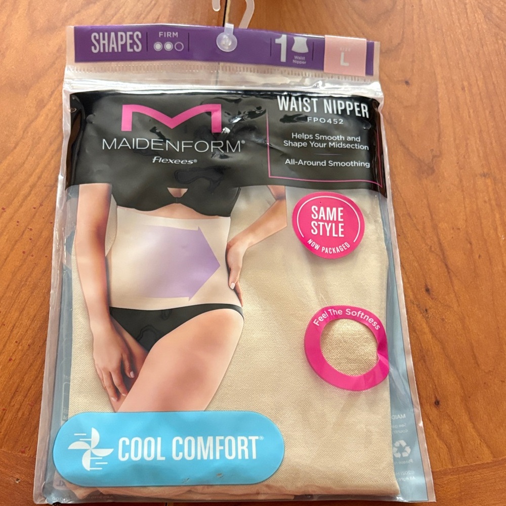 New Flexees Maidenform Waist Nipper large beige nude comfort shape wear